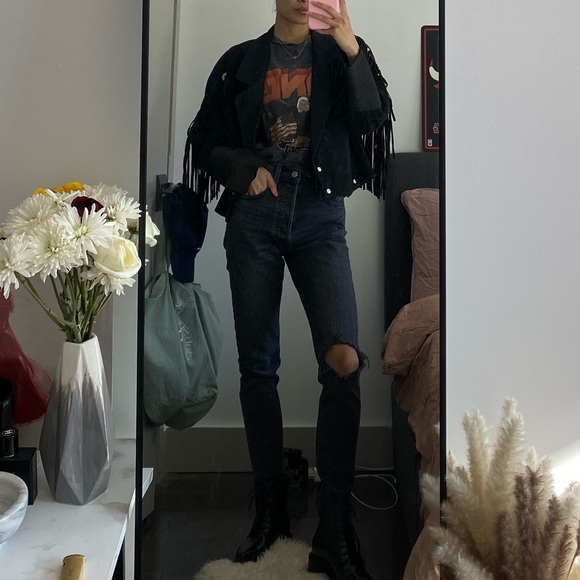 Vintage Moto Fringe Jacket - Picture 1 of 5